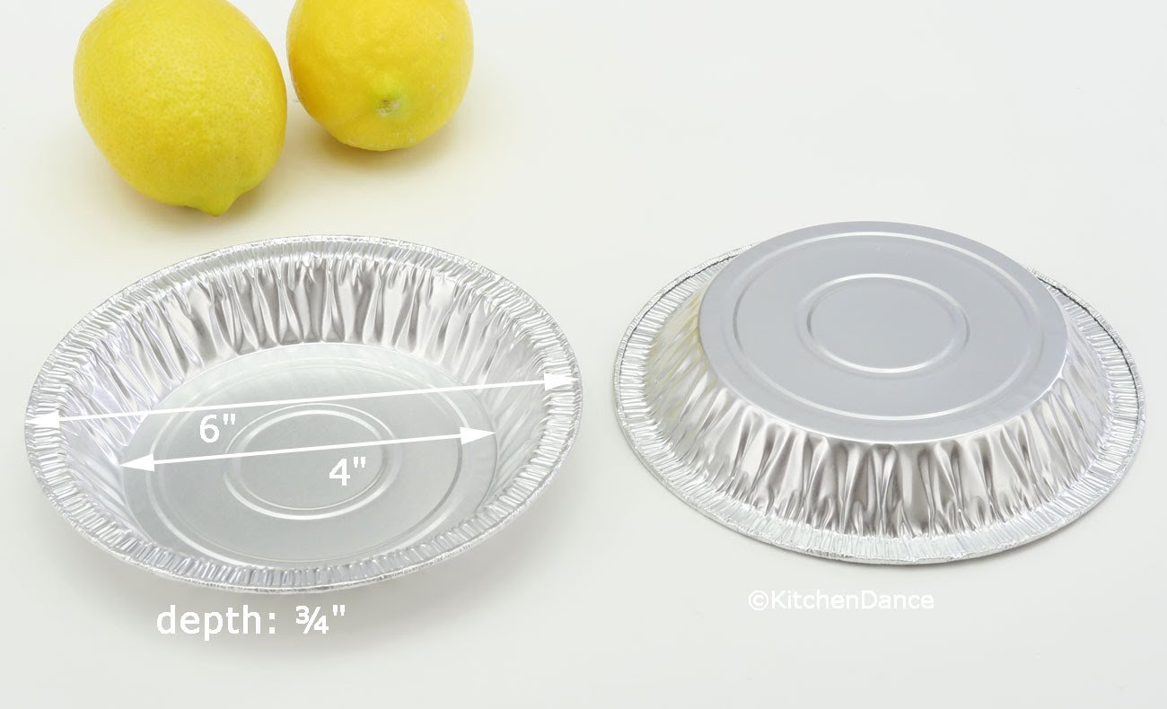 KitchenDance 6-Inch Disposable Aluminum Pie Pans - 250 Count Round Foil Baking Pans for Pies, Quiches, Tarts - Perfect for Baking, Storing & Meal Prep - Ideal for Thanksgiving, Christmas & Party Desserts