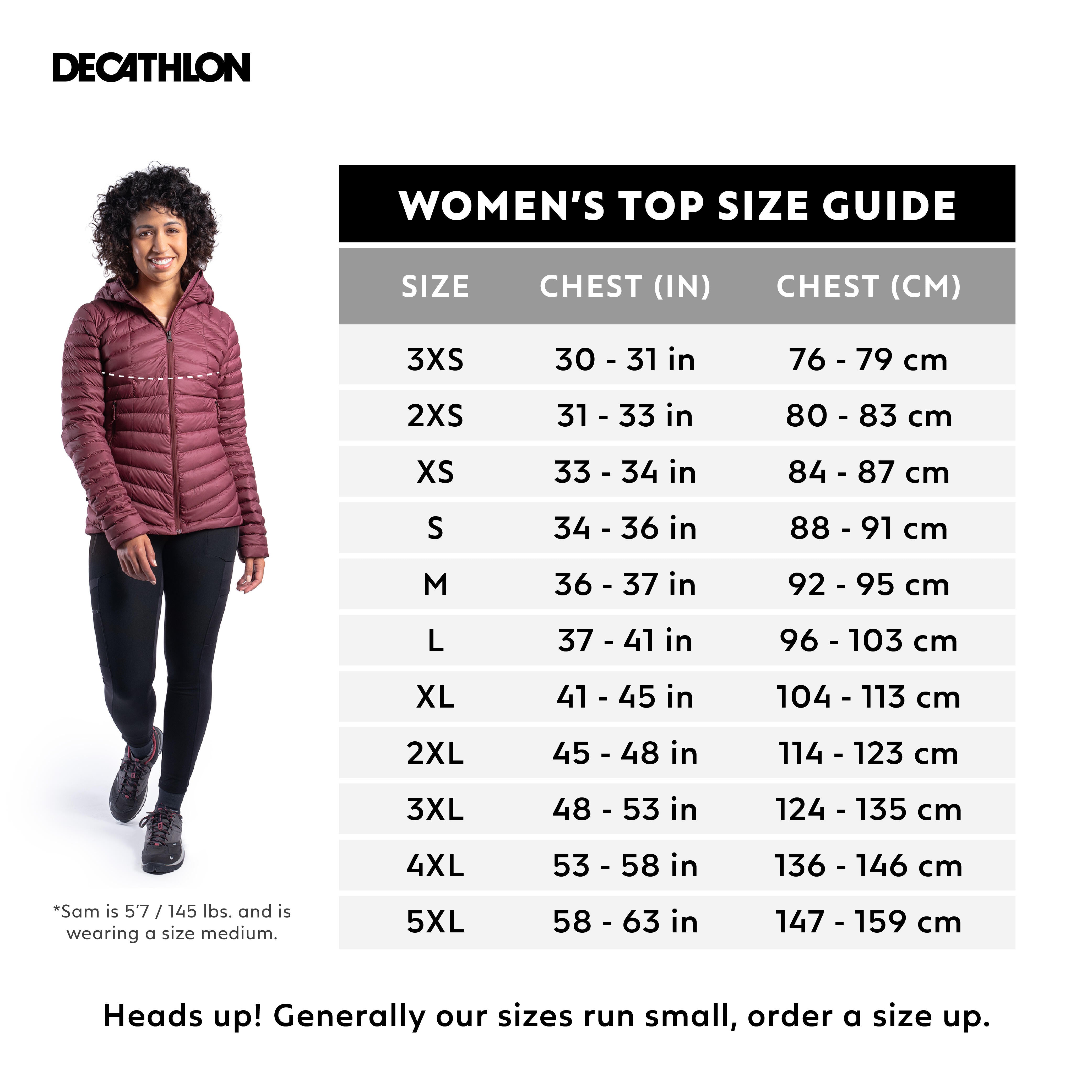 Forclaz Women's MT100 Hooded Down Puffer Jacket - Lightweight Winter Coat for Hiking, Travel & Outdoor Activities | Waterproof Insulated Jacket for Cold Weather