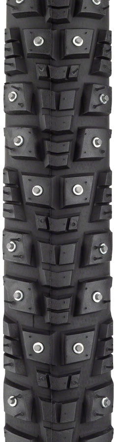 45NRTH Gravdal 650B x 38 Gravel Bike Tire - Clincher, Steel Bead, Black, 33 TPI with 240 Carbide Studs for Winter Cycling - Perfect for Snowy Trails and Icy Commutes