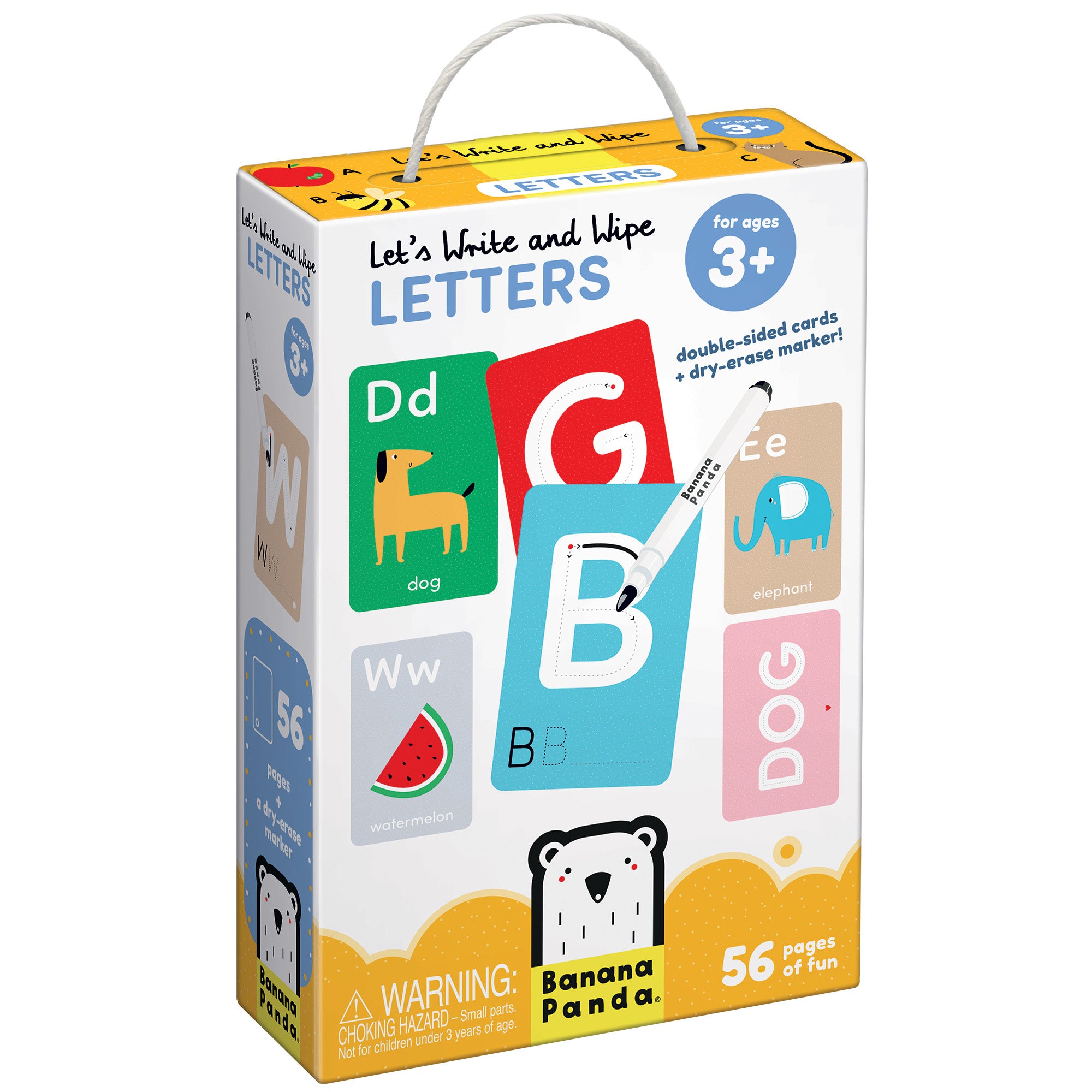Banana Panda Let's Write and Wipe - Reusable Educational Alphabet Learning Toy for Toddlers & Preschoolers - Perfect for Home & Classroom Early Writing Practice