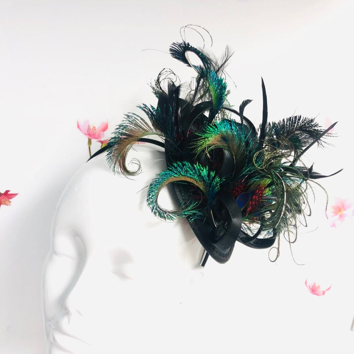Elegant Peacock Feather Fascinator Hair Clip for Women - Perfect for Weddings, Parties, and Special Occasions