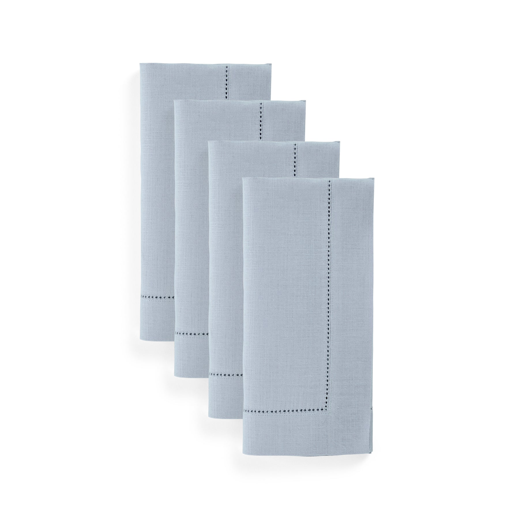 Premium Classic Hemstitch Napkins - 100% Cotton Linen Dinner Napkins for Formal Dining, Weddings & Special Occasions