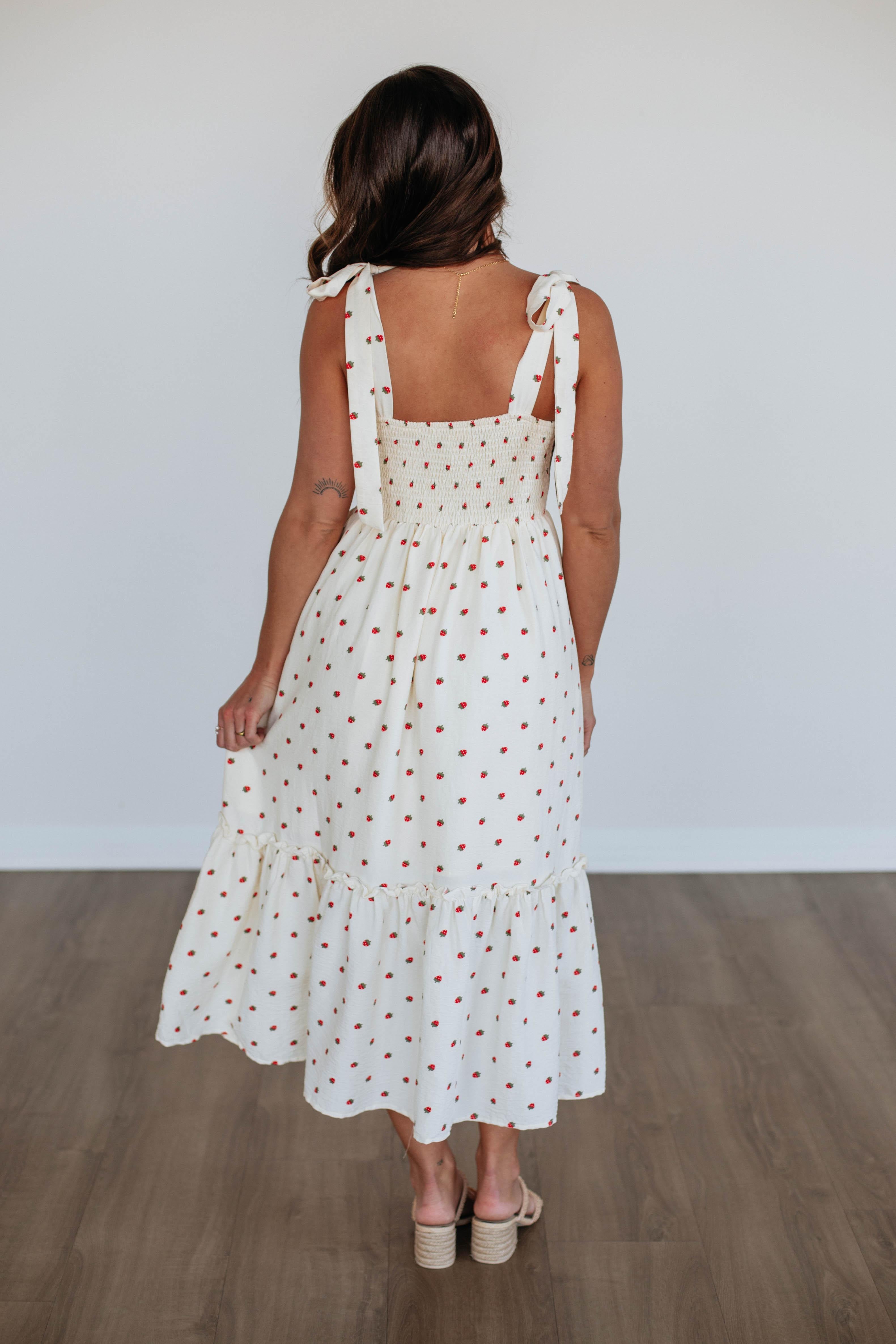 Bridget Midi Dress for Women - Flowy A-Line Summer Dress with Pockets | Perfect for Beach Vacations, Date Nights & Office Wear