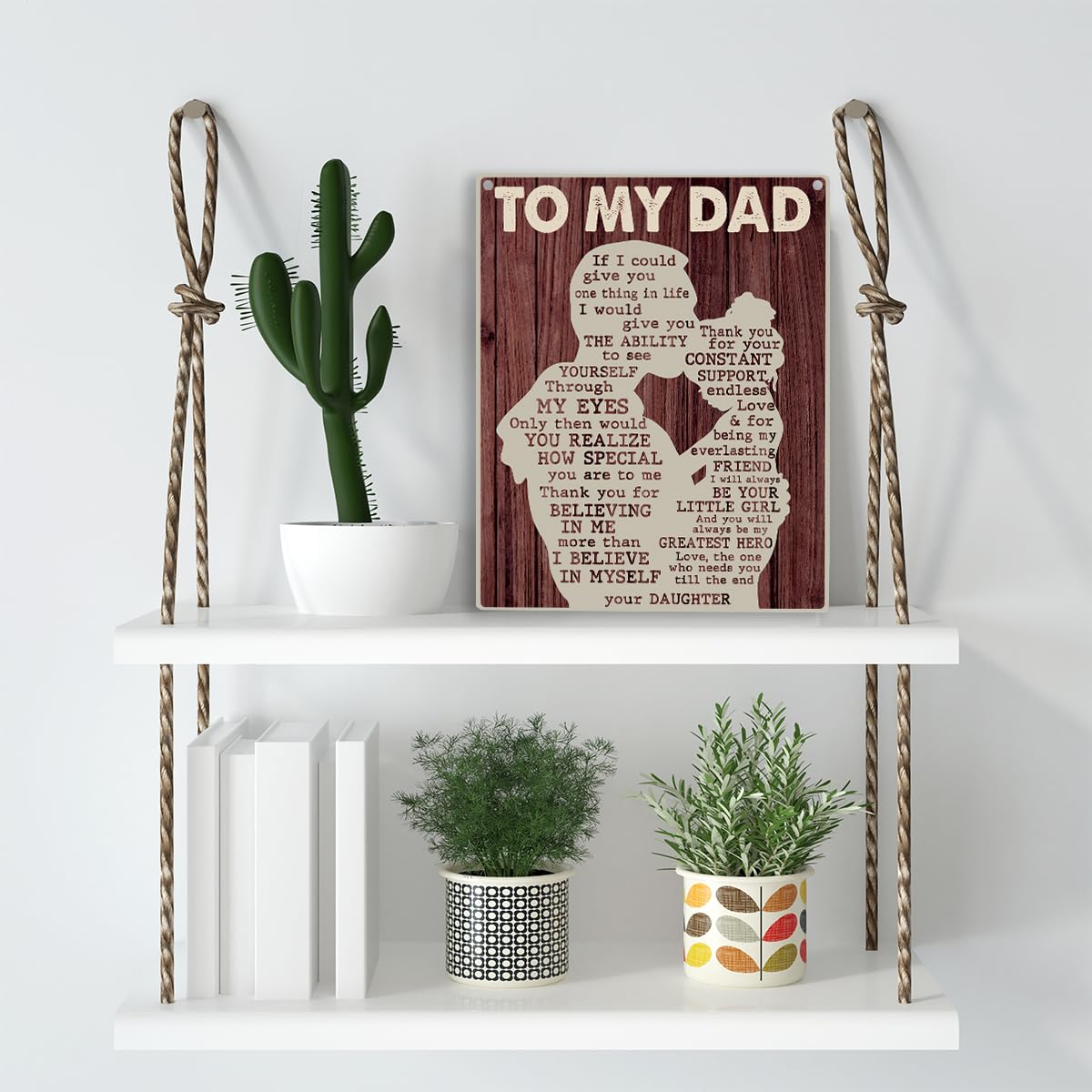 Best Dad Gifts - Wooden Hanging Sign for Father's Day & Birthday - Home Decor