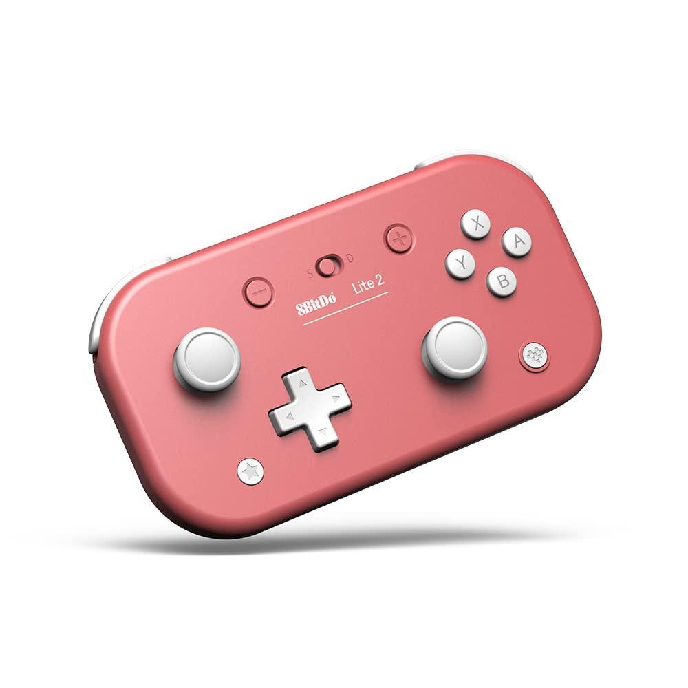 8BitDo Lite 2 Wireless Bluetooth Game Controller for Nintendo Switch/PC/Android/iOS - Pink Edition | Portable Gaming Pad for Travel, Commuting & Home Entertainment