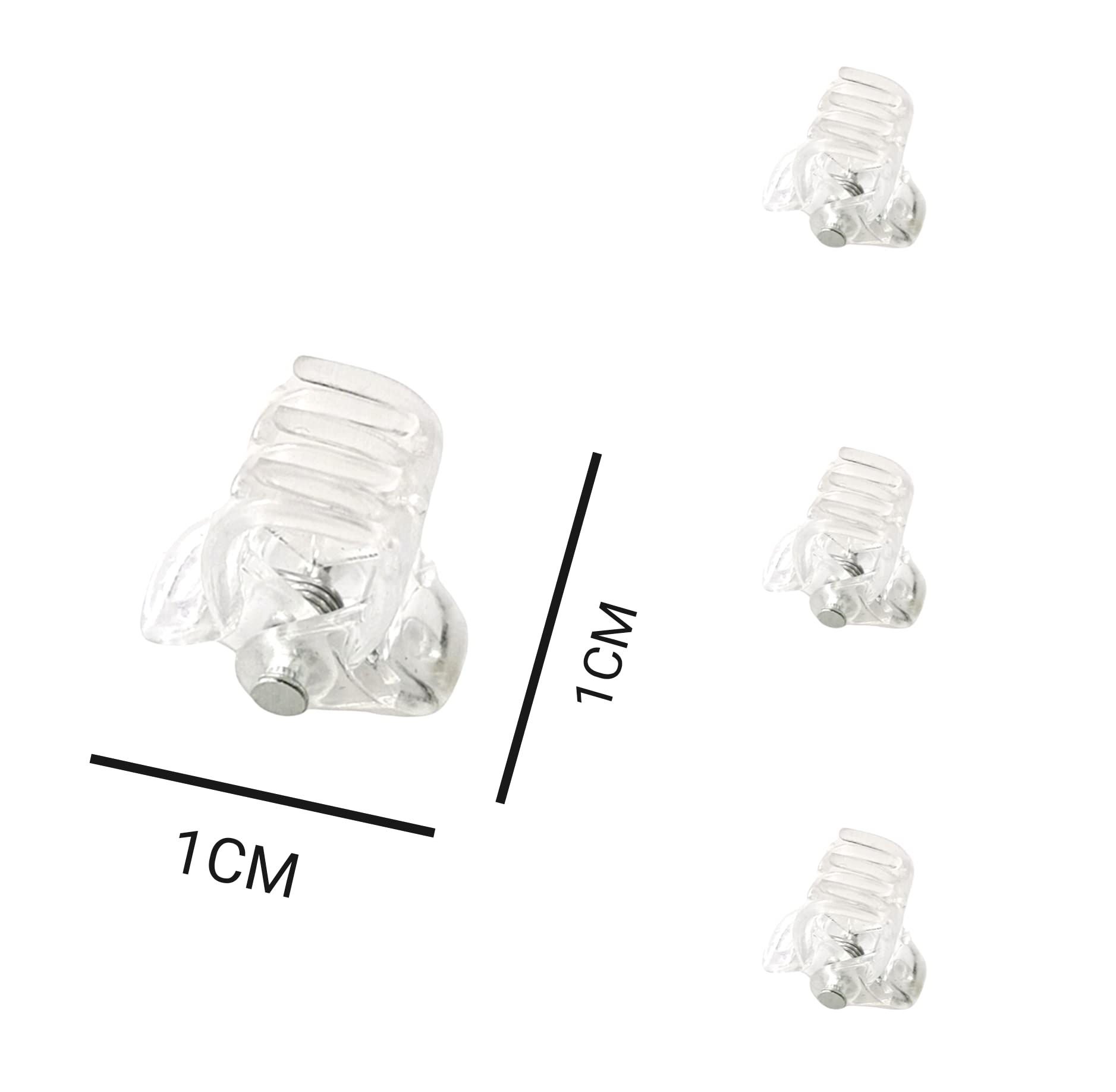 36pcs Mini Hair Claw Clips - Clear Small Plastic Non-Slip Hair Clips for Women & Girls - 1CM Hair Accessories for Ponytails, Braids & Updos - Perfect for School, Work & Daily Styling