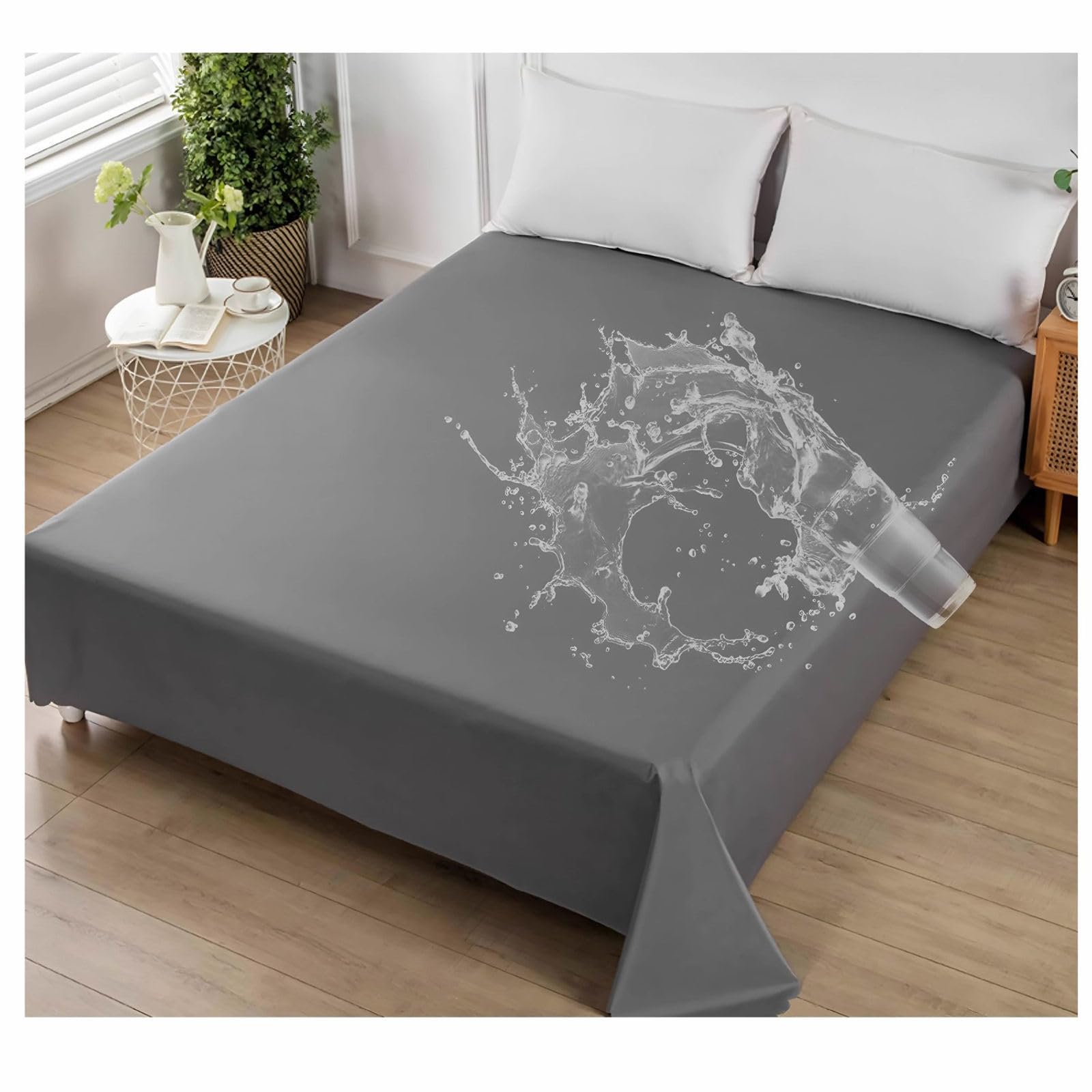 SIELUNO Waterproof Bed Sheet - Full Size Mattress Protector (90x98in) for Home & Travel