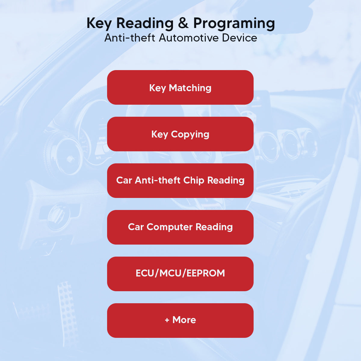 PROG 3 Professional Car Key Programmer - Auto Immobilizer & Diagnostic Tool for Vehicle Key Coding, ECU Programming - Perfect for Locksmiths, Mechanics & Car Dealerships
