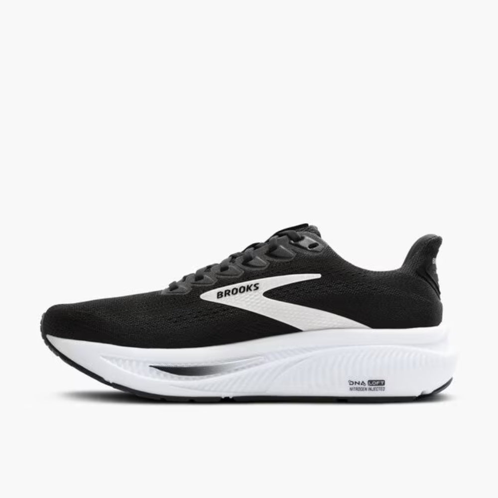 Brooks Men's Ghost 17 Running Shoes - Black/Grey/White | Lightweight Cushioned Sneakers for Jogging, Gym Workouts & Daily Wear