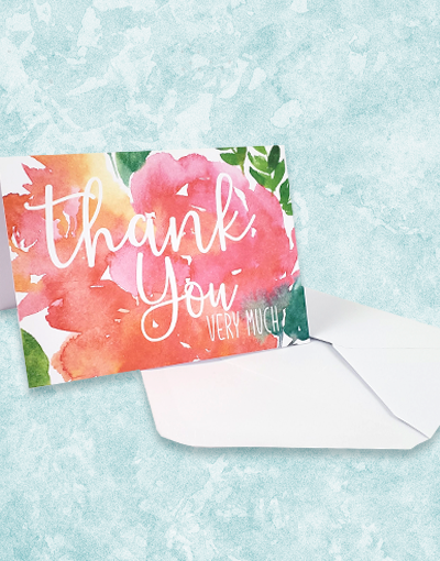 Elegant Floral Thank You Cards - Bulk Pack of 50 Blank Note Cards with Envelopes for Weddings, Baby Showers & Appreciation Gifts - Printable Greeting Cards for All Occasions