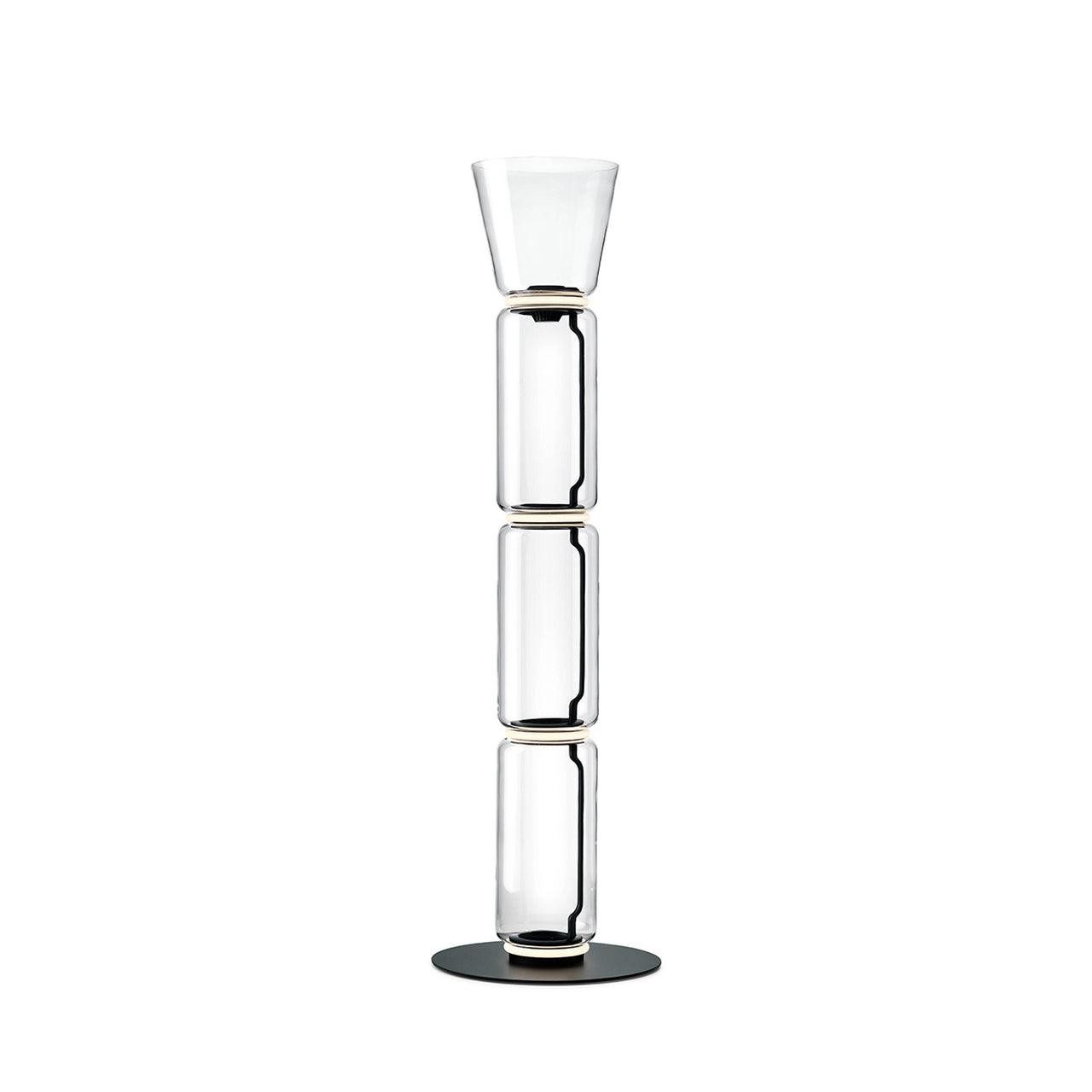 Modern Bamboo Glass Floor Lamp - Elegant Home Decor for Living Room, Bedroom & Office - Soft Ambient Lighting for Relaxation & Reading