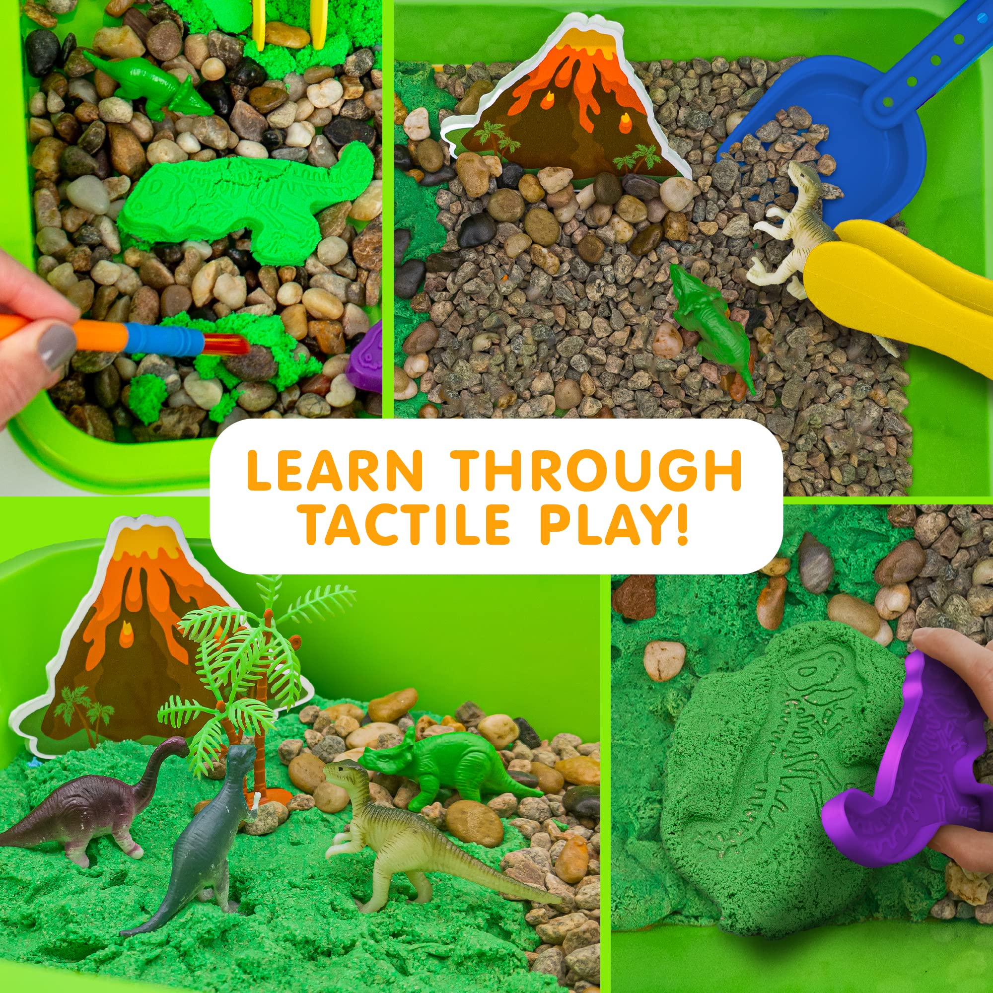 Explore + Create Dino Galaxy Sensory Bin - All-in-One Tactile Sensory Toys for Toddlers 3+ | Fine Motor Skills Development & Learning Through Play | Perfect for Preschool Activities, Autism Therapy & Sensory Play at Home