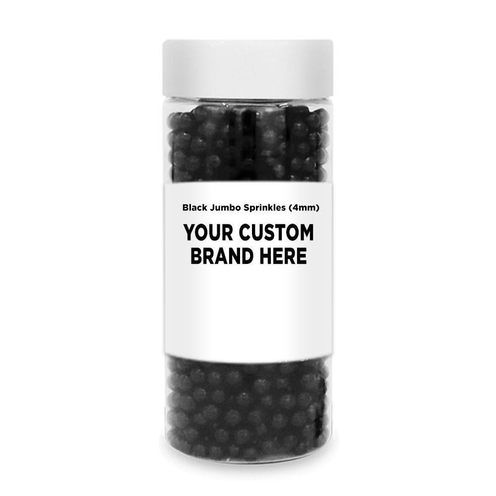 Black 4mm Sprinkle Beads for Cake Decorating - Bulk 48-Pack | Private Label & Wholesale | Perfect for Cupcakes, Cookies & DIY Crafts
