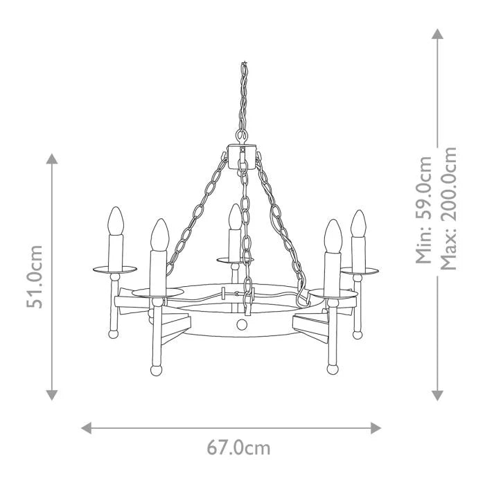 Cromwell Old Bronze Light Chandelier - 3 Light & 5 Light Options for Dining Room, Bedroom, or Living Room Lighting