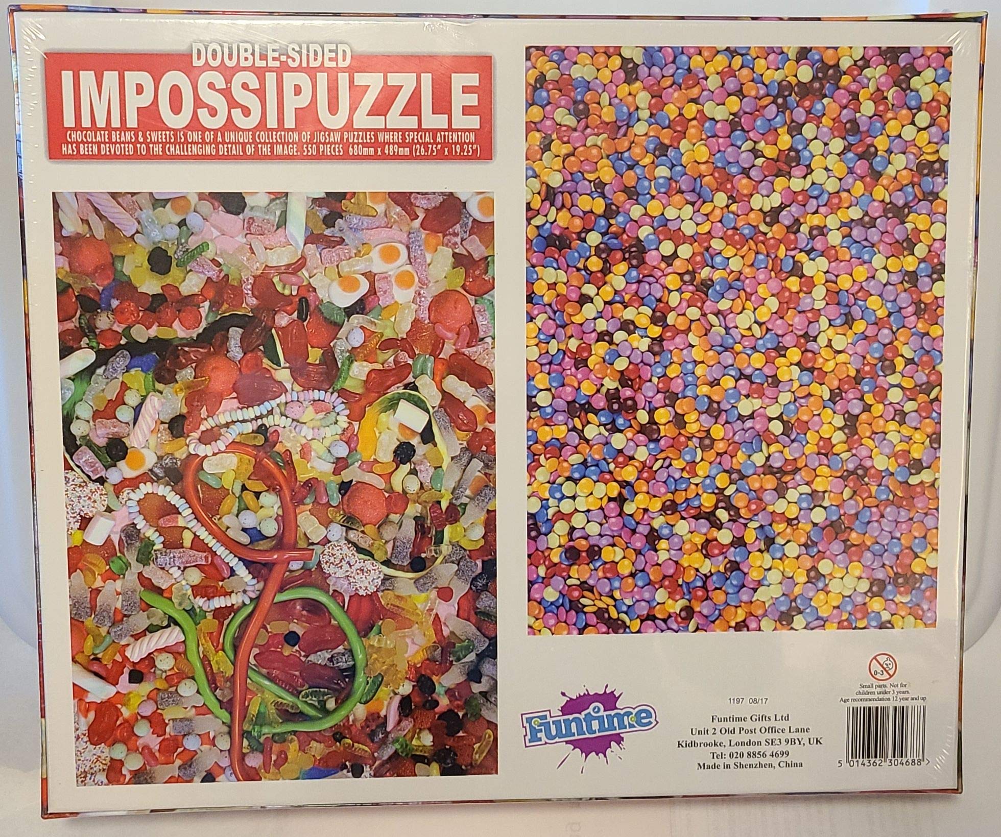 550-Piece Sweet Treats Double-Sided Jigsaw Puzzle for Kids & Adults - Fun Family Game Night & Educational Activity