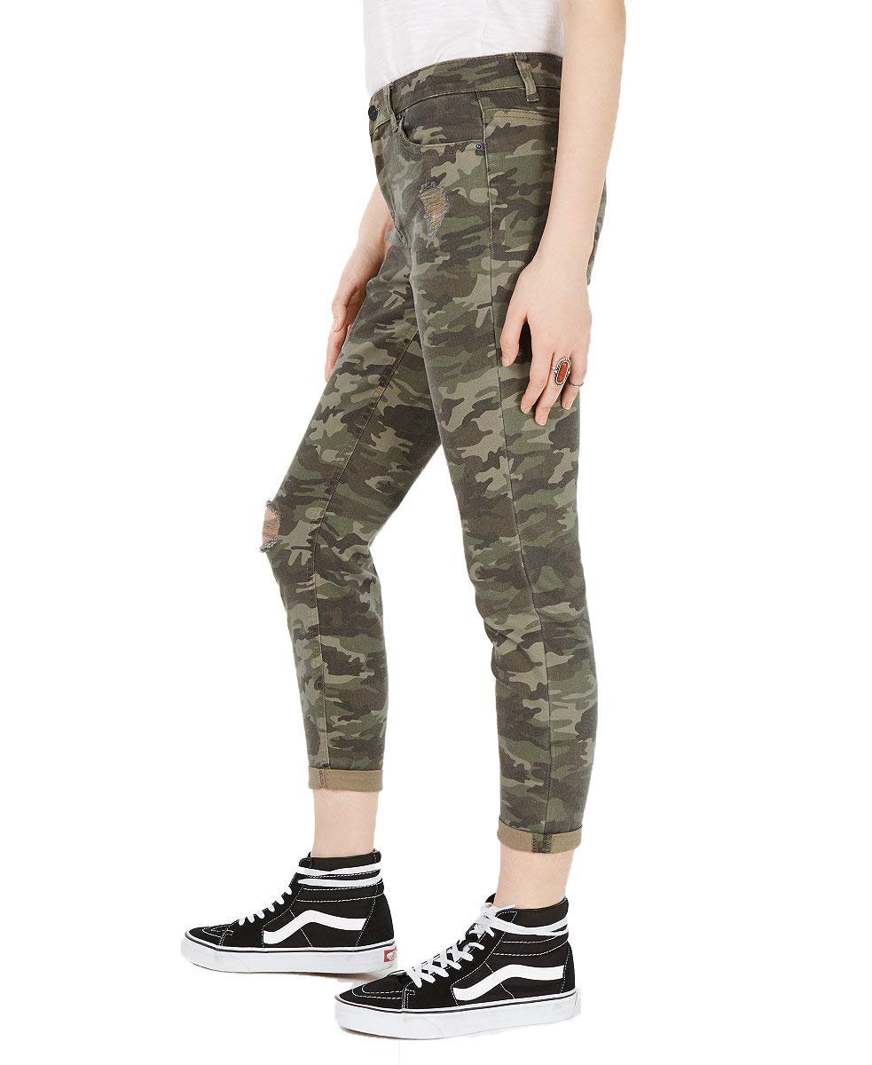 Women's Stretch Skinny Jeans - High Waisted Slim Fit Denim Pants for Juniors in Dark Green (Size 7) | Perfect for Casual Wear, Night Out & Everyday Fashion
