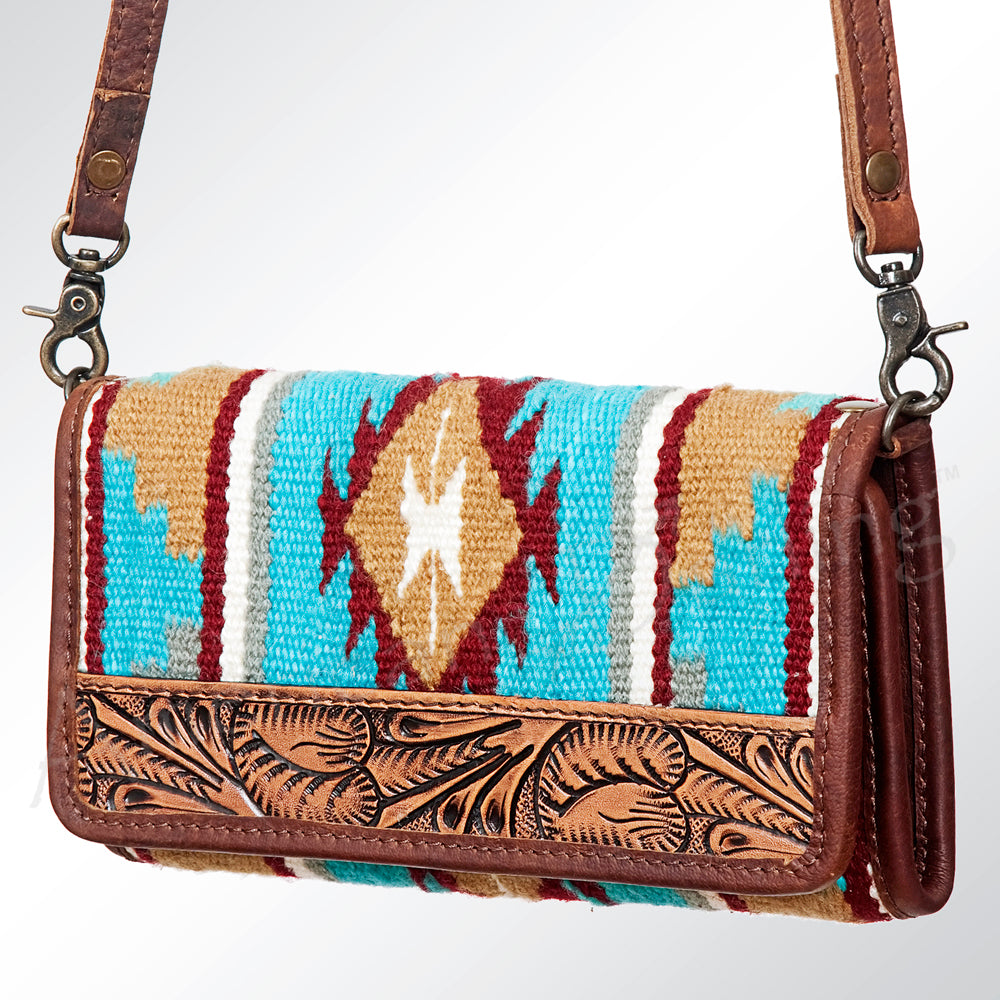 American Darling ADBG486A Genuine Leather Women's Wallet - Hand Tooled Western Style Purse for Everyday Use & Cowgirl Fashion Accessories