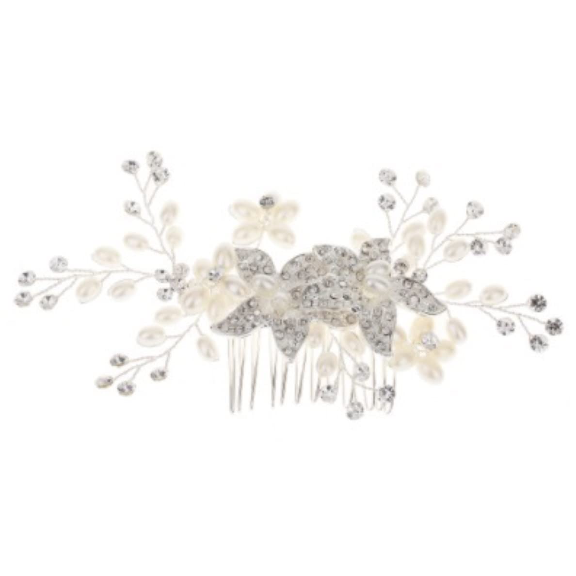 Crystal Rhinestone Pearl Bridal Hair Comb for Women - Elegant Wedding Hair Jewelry Crown & Side Comb for Bride, Bridesmaids, and Special Occasions