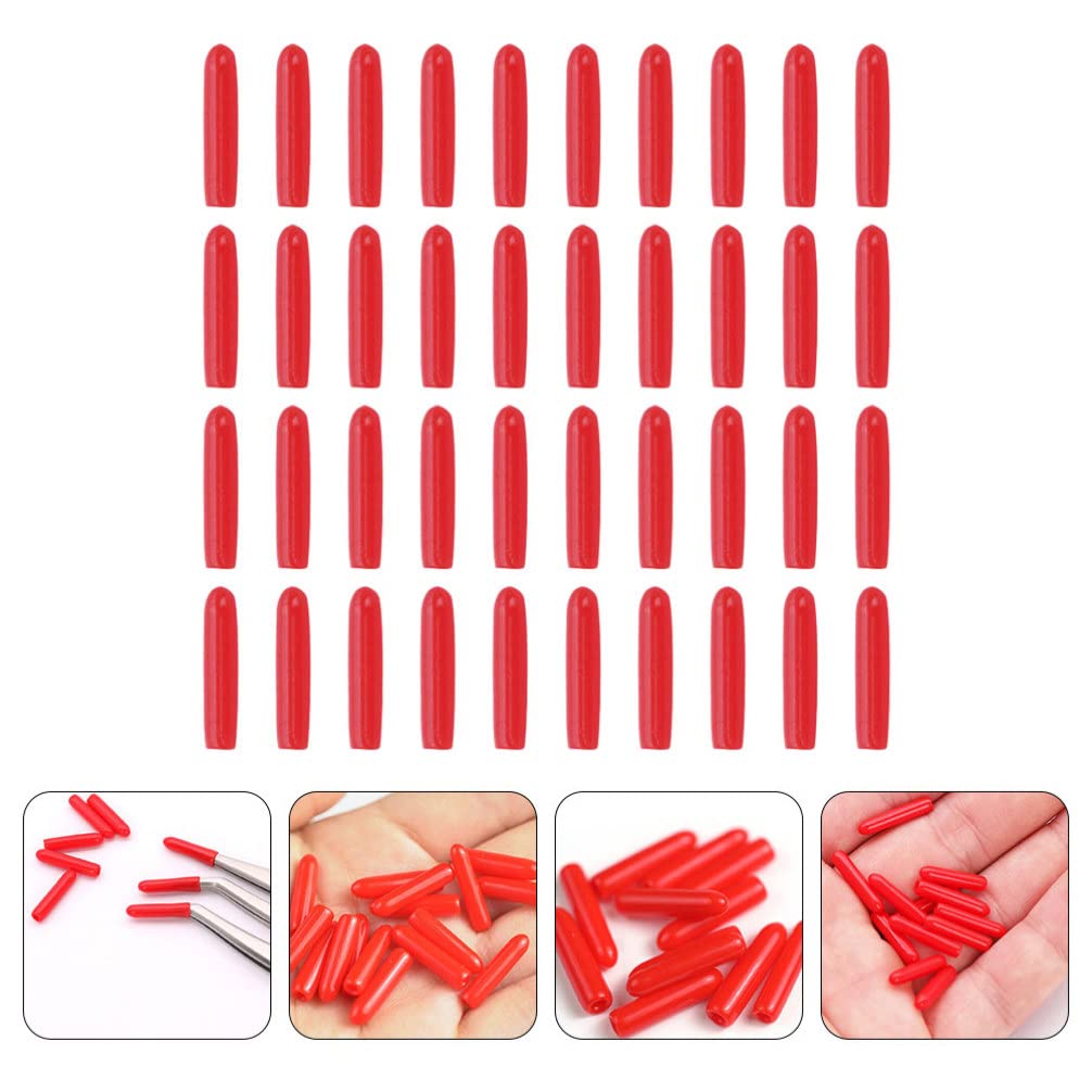 FOMIYES 120pcs Eyelash Extension Tweezer Tip Covers - Non-Slip Lash Grafting Covers for Professional Eyelash Tools - Perfect for Salon, Spa & Home Use