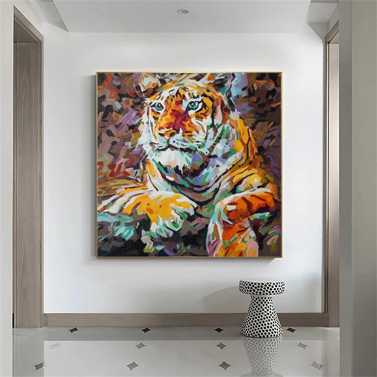 Animal Art Painting #AP131 - Handmade Canvas Wall Decor for Living Room, Bedroom & Office