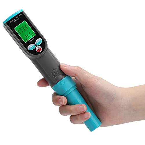 Portable Water Quality Tester with Backlight Display - Digital Dissolved Oxygen Meter for Aquariums, Pools, Aquaculture & Hydroponics | Handheld Device for Water Testing in Lakes, Ponds & Home Use
