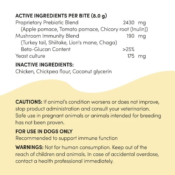 Crump's Naturals Gutsy Immune Bites for Dogs - Probiotic Chews for Immune Support & Digestive Health - Perfect for Daily Wellness Routine and Travel