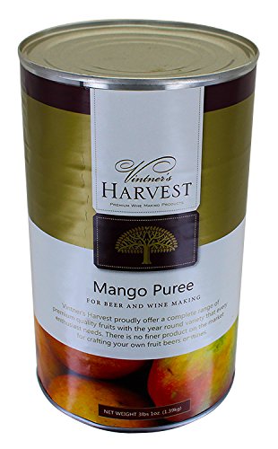 Premium Oregon Fruit & Vintner's Harvest Mango Puree - 49oz Can | All-Natural Fruit Base for Smoothies, Baking & Cocktail Mixing | Perfect for Home Brewing, Desserts & Tropical Drinks