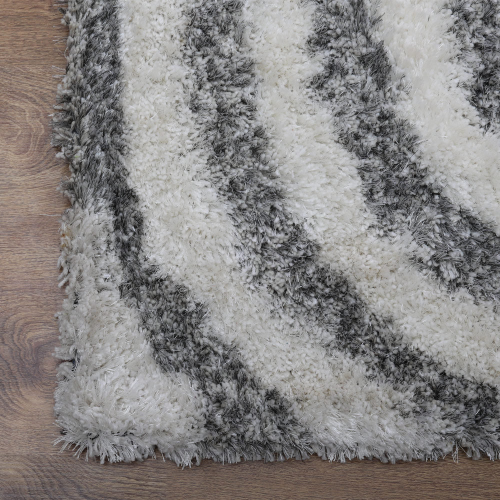 Stylish Chequered Hand Tufted Rug - Soft Non-Slip Area Rug for Living Room, Bedroom & Office Decor