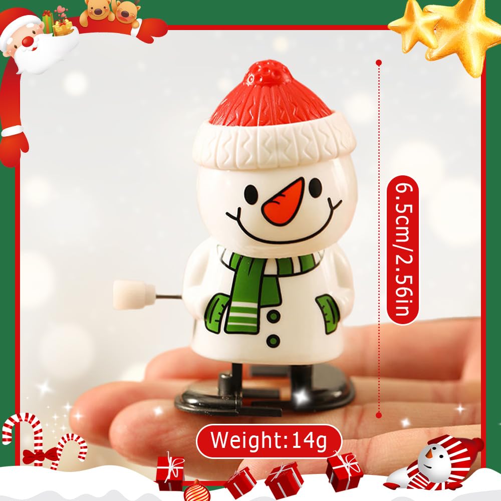Christmas Wind Up Toys - 4 PCS Clockwork Toy Set for Stocking Stuffers, Party Favors & Goody Bags | Funny Holiday Gifts for Kids, Office Parties & Family Gatherings | Festive Winter Decorations & Playtime Fun