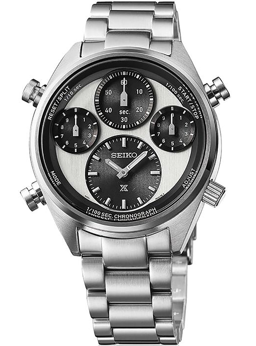 SEIKO PROSPEX SPEEDTIMER 1/100 Second Solar Chronograph Watch SBER001 - Japanese Made JDM Automatic Watch for Men - Perfect for Diving, Racing & Outdoor Sports