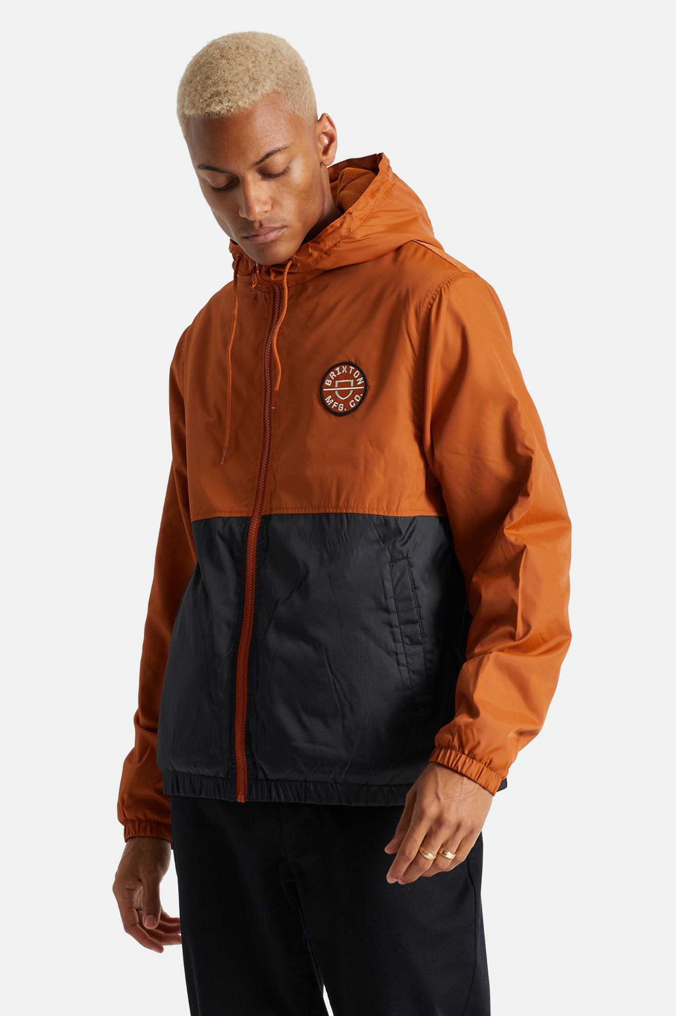 Claxton Crest Lined Hood Jacket for Men - Warm Caramel & Black Winter Coat - Perfect for Outdoor Activities, Hiking, and Casual Wear