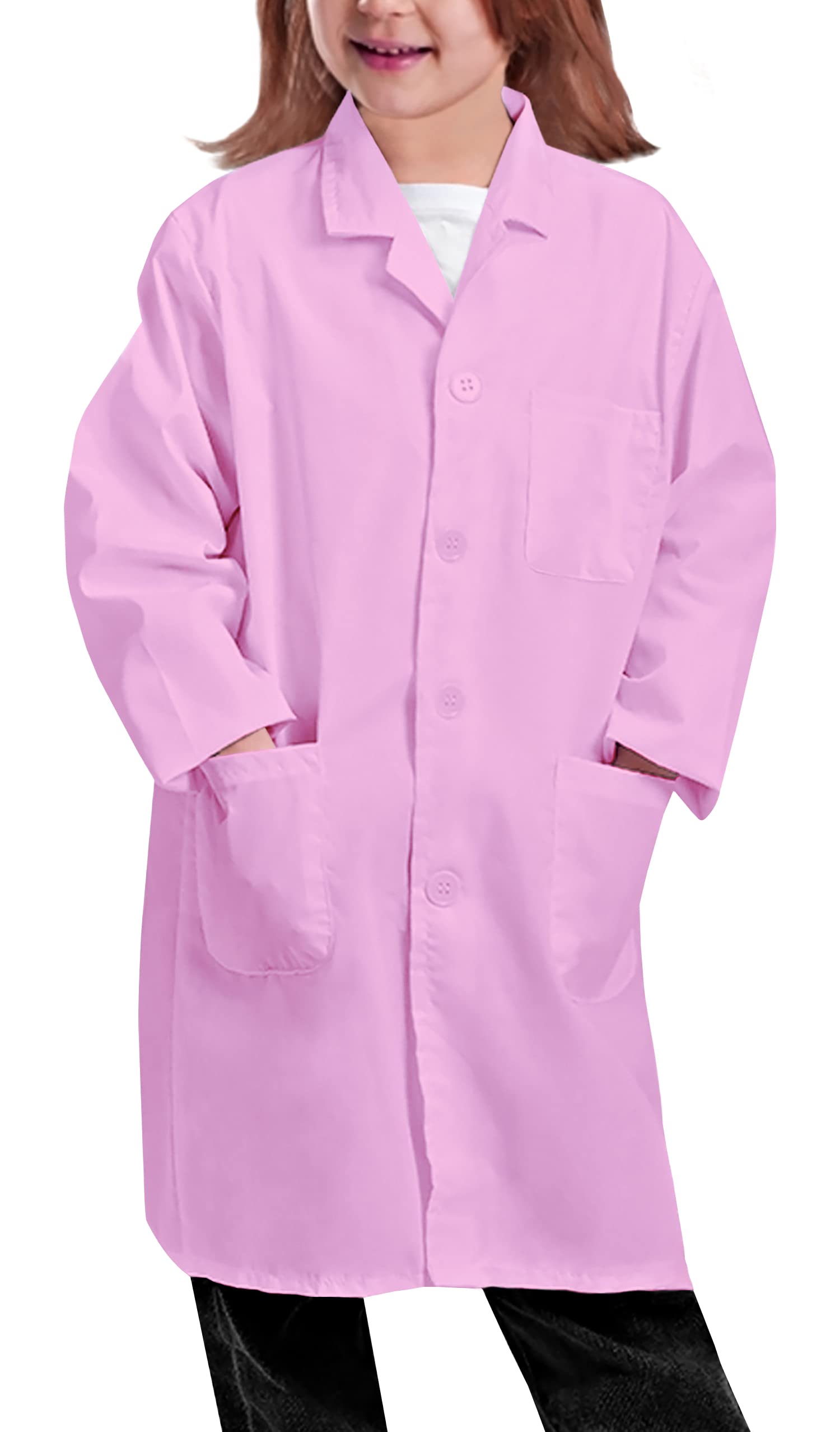 Kids Lab Coat - White Doctor Coat for Girls & Boys - Pretend Play Costume for Science Experiments & Role Play