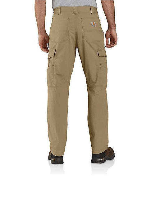 Carhartt 104200 DKH Men's Relaxed Fit Ripstop Cargo Work Pants - Durable Dark Khaki Tactical Pants for Construction, Hiking & Outdoor Work