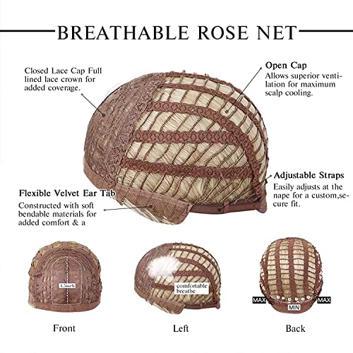 Heat Resistant Dark Blonde Wavy Wig for Women - Natural Looking Synthetic Hairpiece for Cosplay, Halloween & Daily Wear