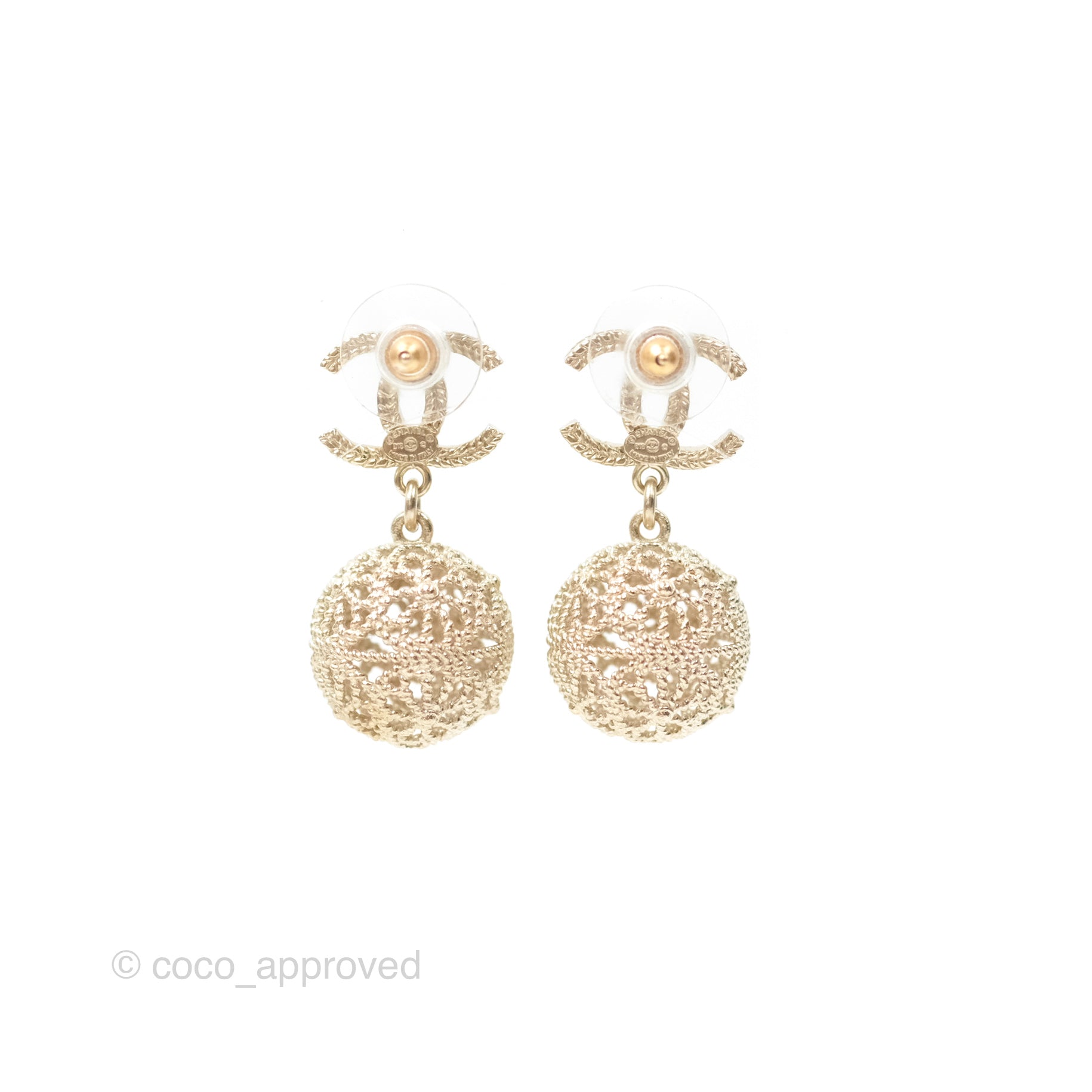 Chanel CC Drop Earrings in Gold Tone - Luxury Fashion Jewelry for Women, Perfect for Parties, Weddings & Special Occasions