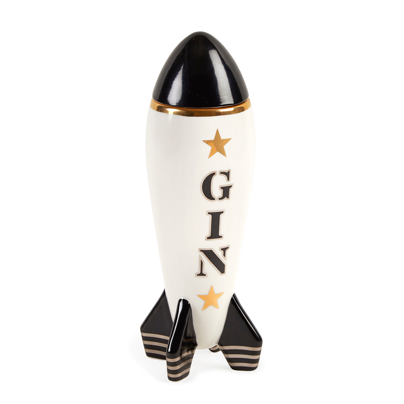 Premium Rocket Gin Decanter Set - Elegant Glass Carafe with Stainless Steel Stand for Whiskey, Bourbon & Scotch - Perfect for Home Bar, Gifts & Entertaining