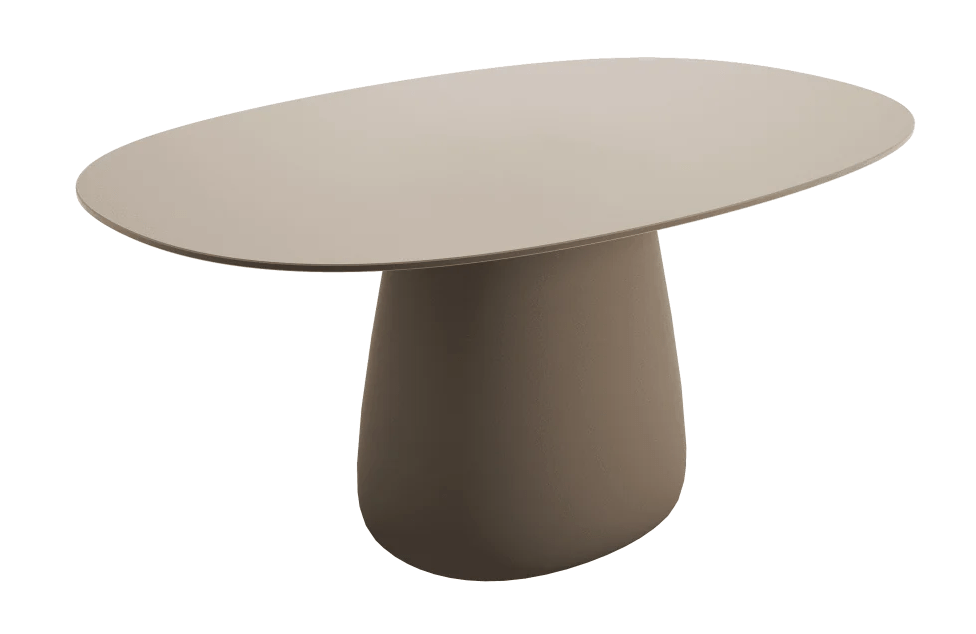 Qeeboo Cobble Dining Table with Durable HPL Top - Modern Round Kitchen Table for Small Spaces, Dining Rooms & Breakfast Nooks