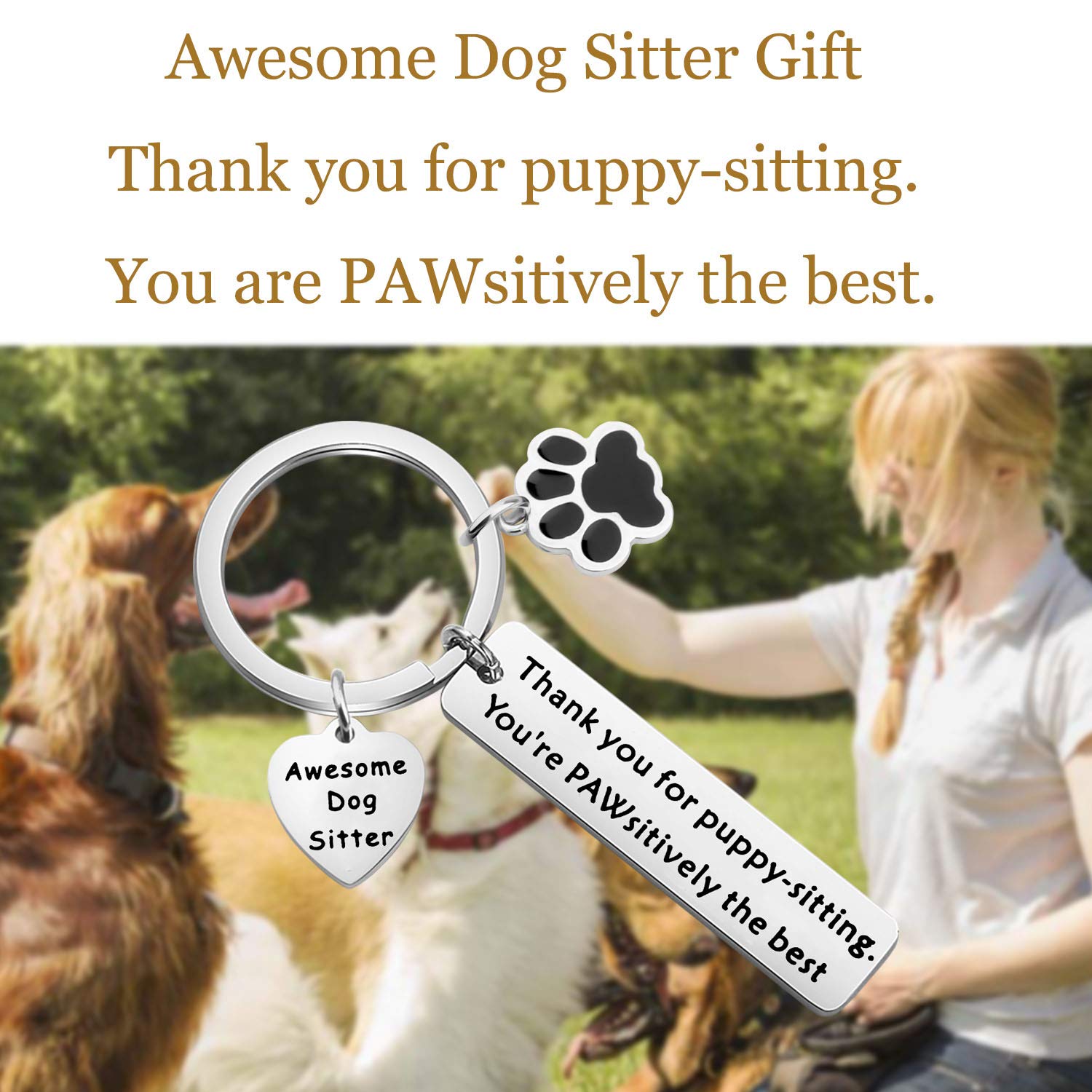 Lywjyb Birdgot Dog Walker Thank You Gift - Cute Dog Sitter Keychain for Pet Lovers - Perfect for Dog Walking, Pet Sitting Appreciation & Veterinary Staff Gifts