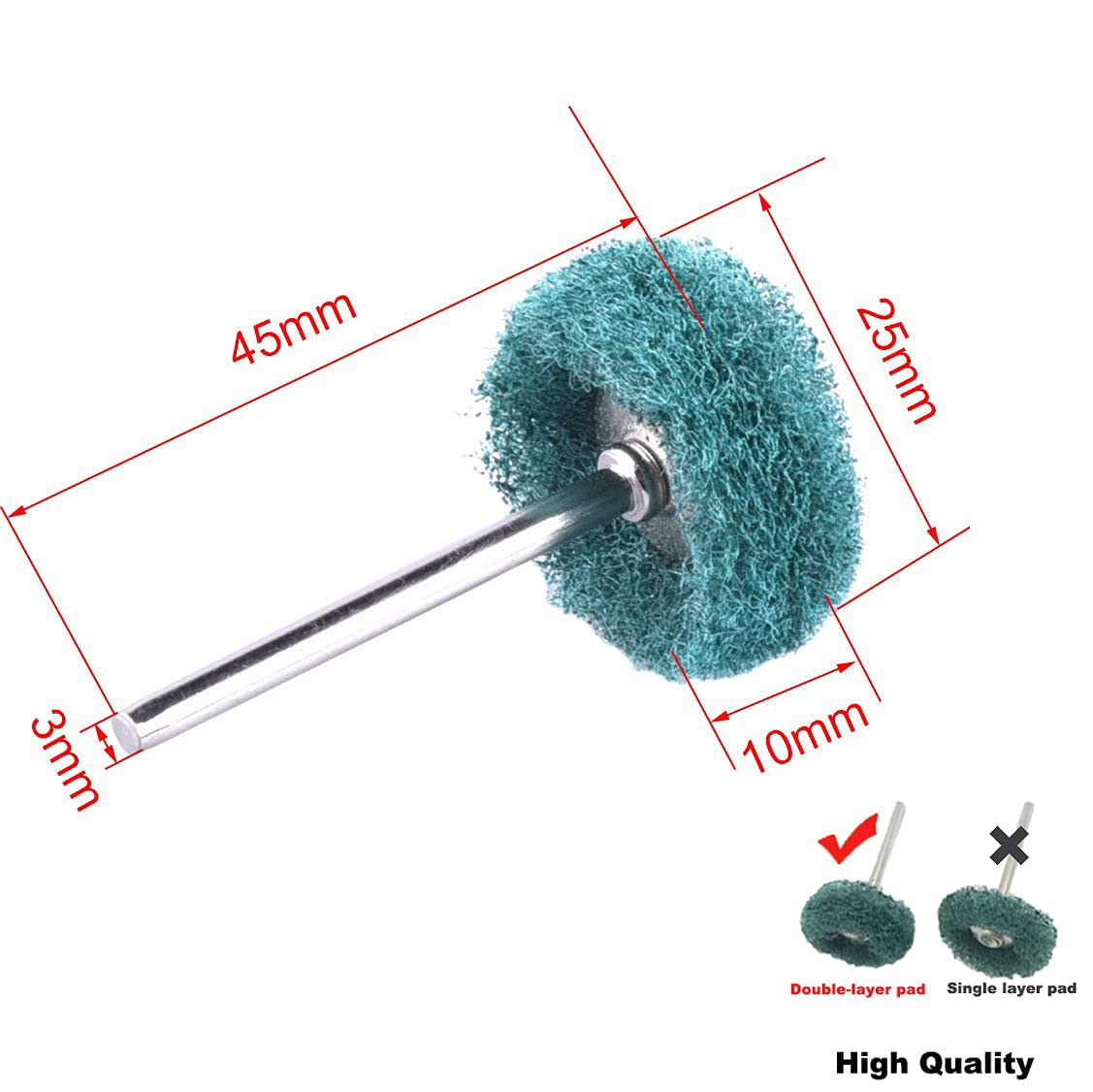 82PCS 1Inch Polishing and Buffing Kit - Professional Wool Fabric Cotton Pads (50PCS) & Abrasive Wheels (32PCS) with 3mm Shank for Rotary Tools - Perfect for Metal Polishing, Jewelry Making, and DIY Crafts