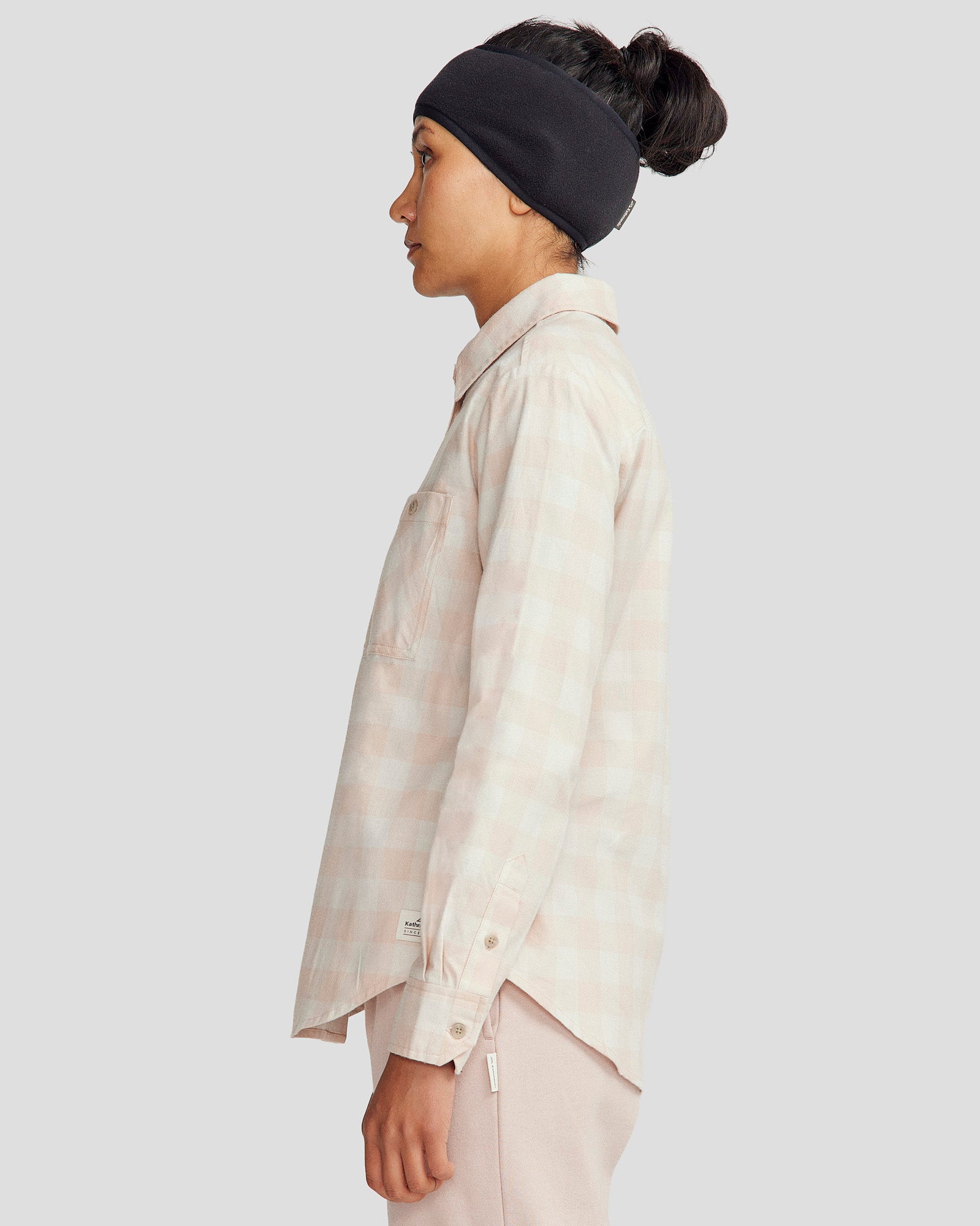 Women's Fyfe Flannel Shirt - Soft Mineral Gingham Plaid Button-Up Top for Casual Wear & Outdoor Activities