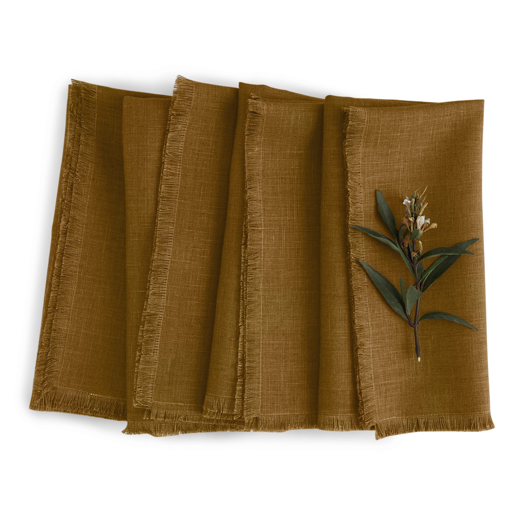 Elegant Fringe Napkins Set of 4 - Premium Cotton Decorative Table Linens for Dinner Parties, Weddings & Home Decor