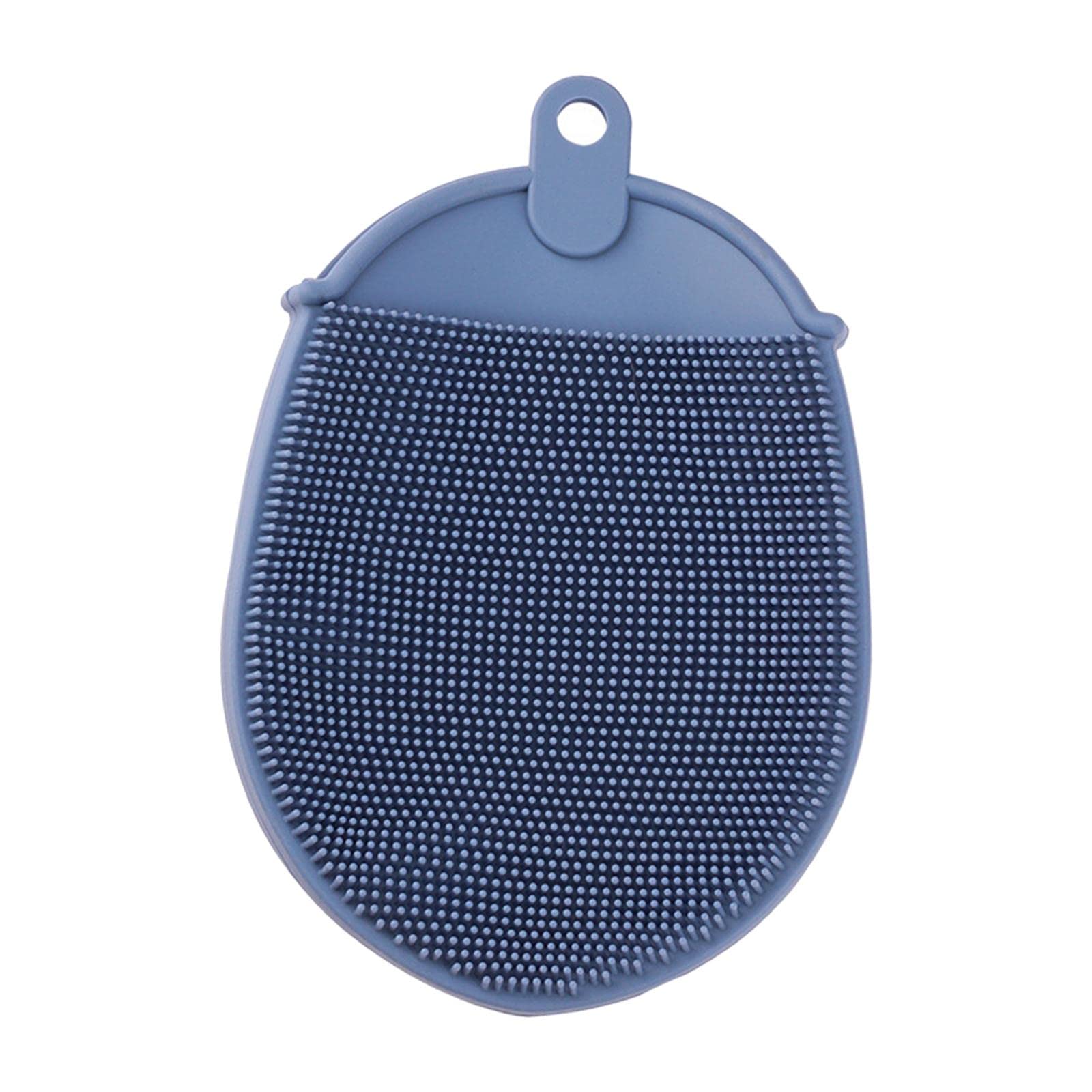 Eco-Friendly Reusable Dishwashing Brush with Scouring Pads - Multipurpose Kitchen Cleaning Tool for Pans, Dishes & Fruits - Durable Bathroom Cleaning Accessories (Blue) - Perfect for Home, Camping & Travel Use