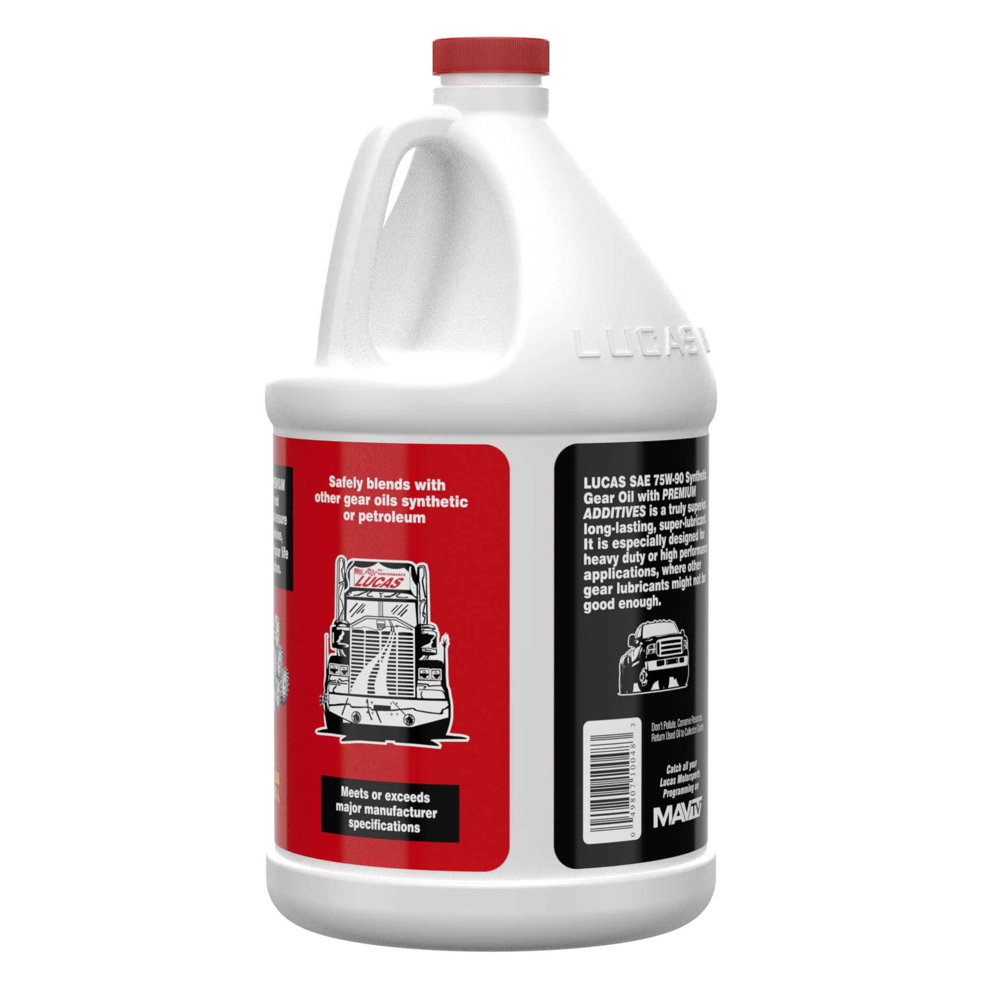 Lucas Oil 10048 Synthetic SAE 75W-90 Gear Oil - 1 Gallon Bottle | High-Performance Lubricant for Trucks, Cars & Heavy-Duty Vehicles | Ideal for Differentials, Transmissions & Manual Gearboxes