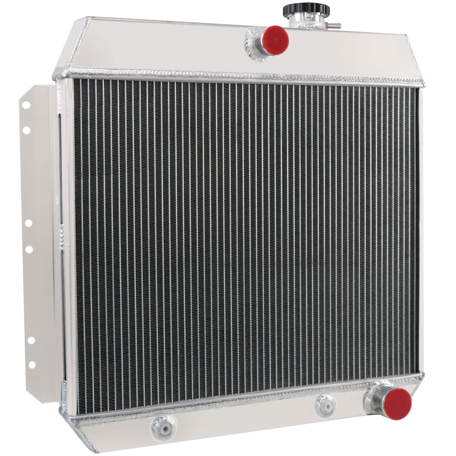 1949-1954 Chevy Bel Air & Fleetline Aluminum Radiator - 4 Row Core with Fan Shroud & Relay | High-Performance Cooling for Classic Car Restoration & Hot Rod Builds
