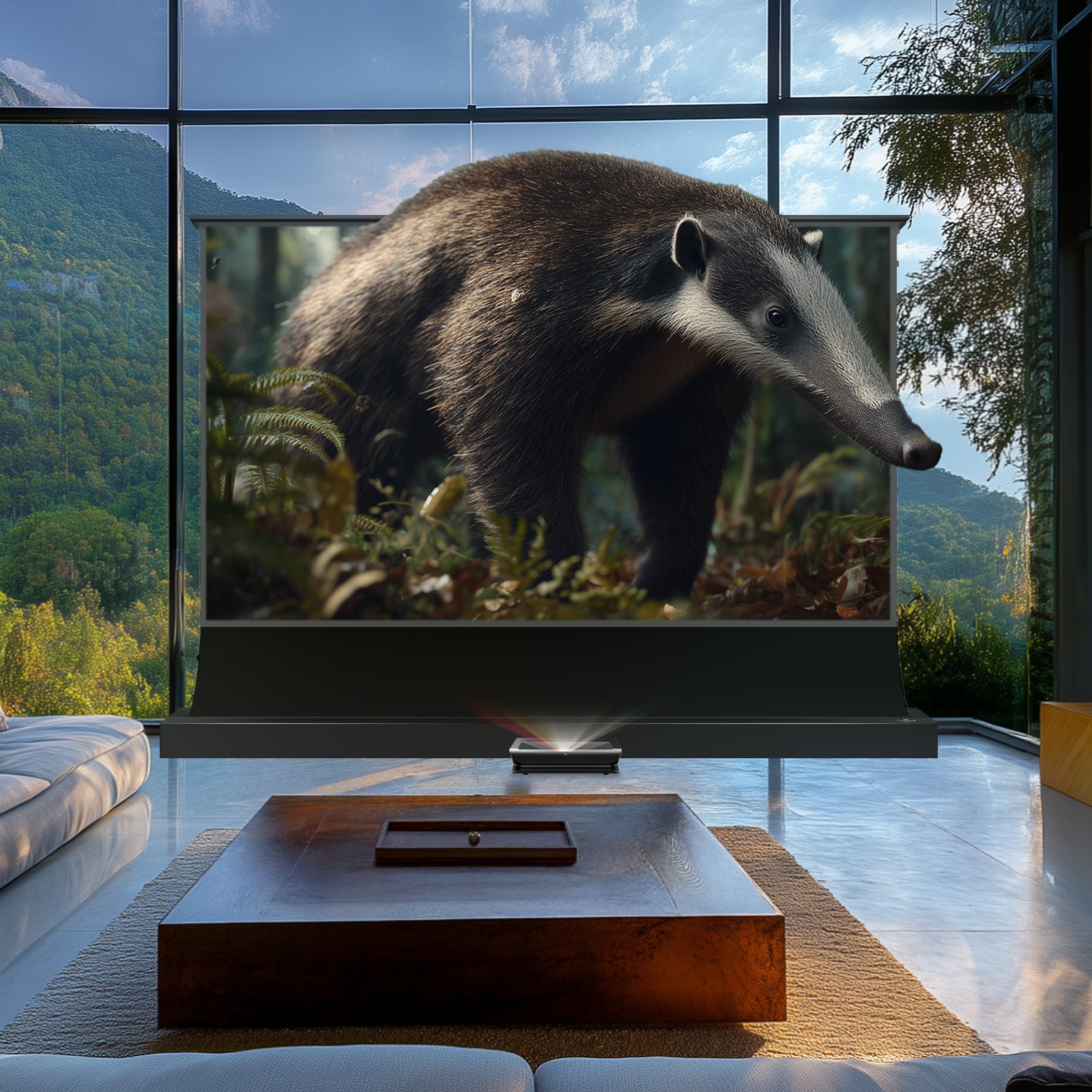 AWOL VISION LTV 3500 Pro/3000 Pro 4K Ultra Short Throw Laser Projector Bundle with VIVIDSTORM 150