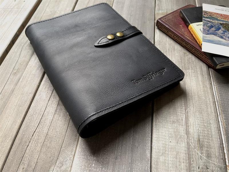Premium Refillable Black Leather Journal for Writing, Sketching & Note Taking - Perfect for Travel, Office & Gift Giving