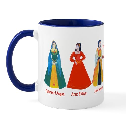 White/Navy Inside - Six Wives Of King Henry VIII Coffee Cup
