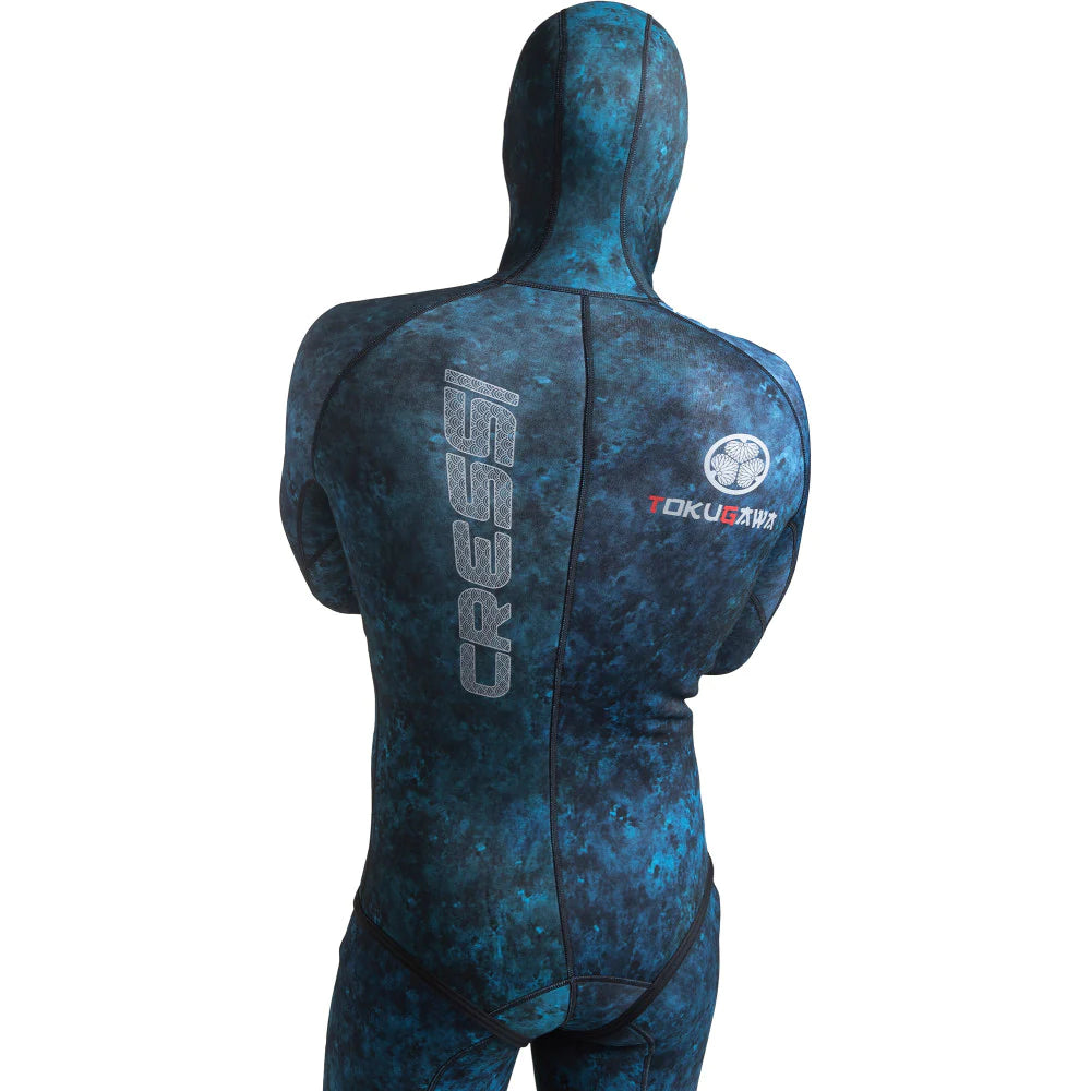 Cressi Tokugawa 2mm Nylon Wetsuit with Hood - 2 Piece Set for Scuba Diving, Snorkeling & Water Sports