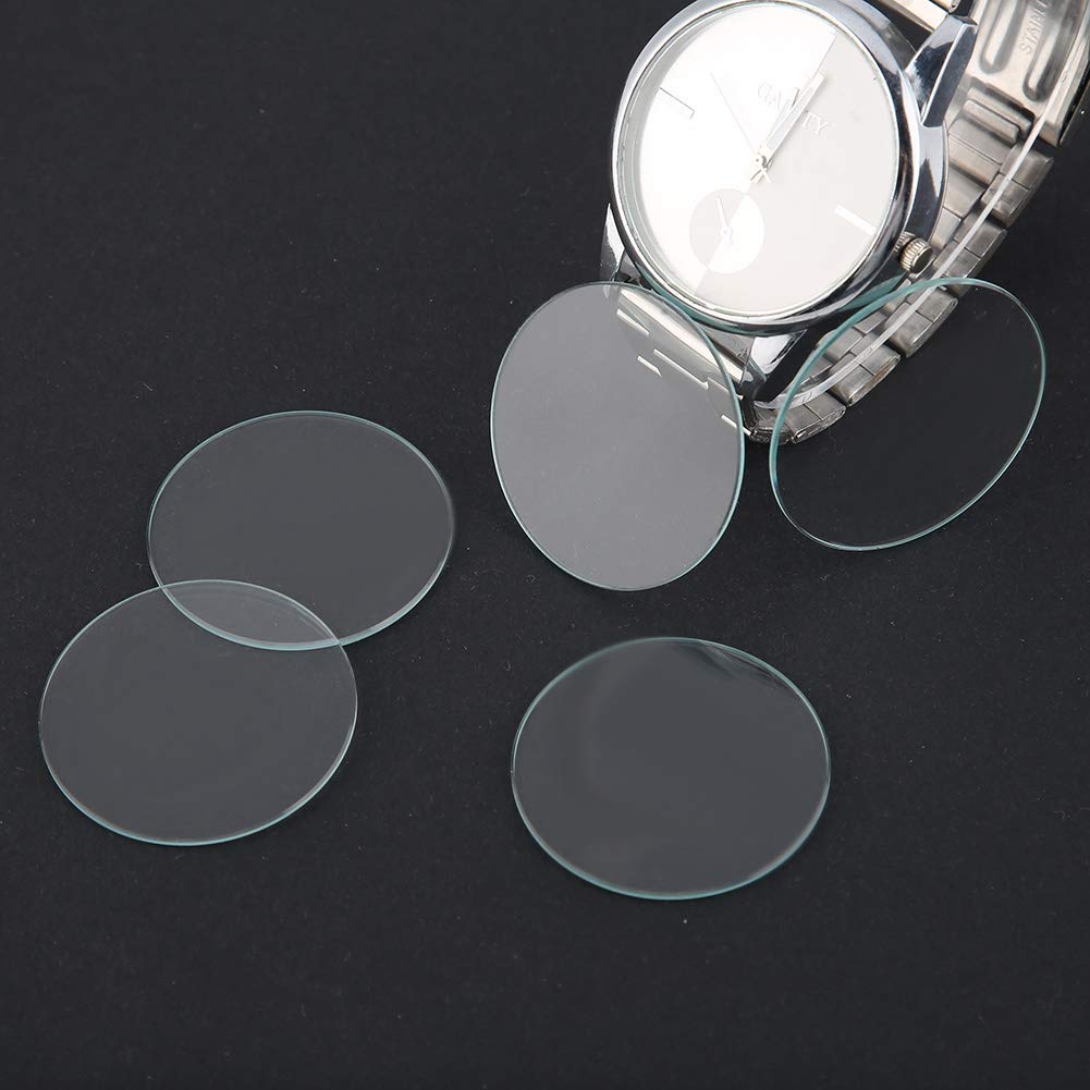 5PCS Scratch-Resistant Watch Glass Lens - 37mm/38mm/39mm Round Watch Crystal Replacement for Watch Repair & DIY (Ideal for Watch Shops, Jewelers & Hobbyists) - Durable & Clear Timepiece Protection