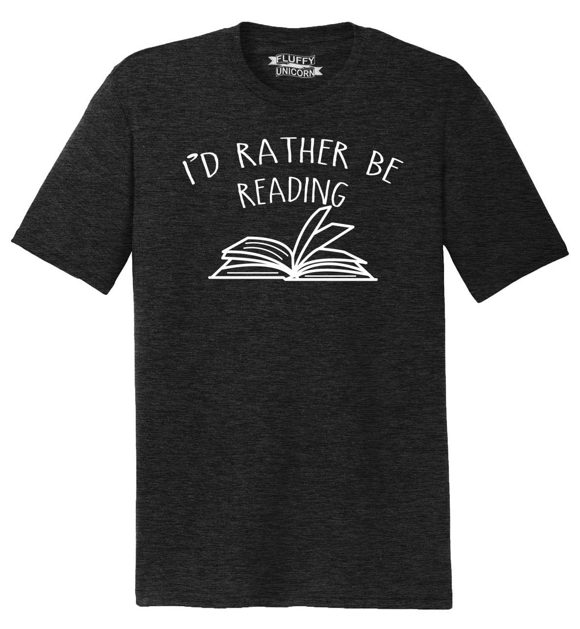 Funny Men's 'I'd Rather Be Reading' Tri-Blend T-Shirt - Comfortable & Stylish for Book Lovers, Casual Wear & Gifts
